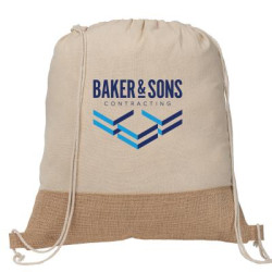 Rio Collection - 140 gsm  Recycled Cotton and Jute Drawstring Bag Rio Collection - 140 gsm  Recycled Cotton and Jute Drawstring Bag