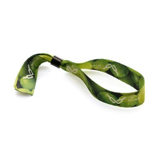 Made in Britain RPET Wristband with Secure Closing Clip Made in Britain RPET Wristband with Secure Closing Clip