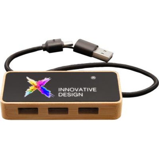 SCX.design H21 8-in-1 Wooden USB Hub  SCX.design H21 8-in-1 Wooden USB Hub