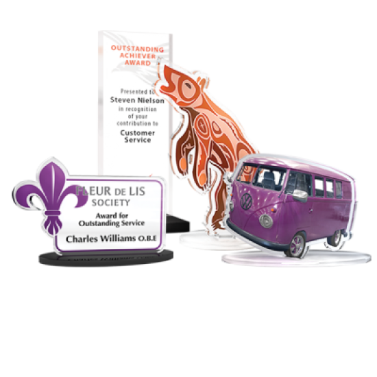 Bespoke Shaped Acrylic Awards