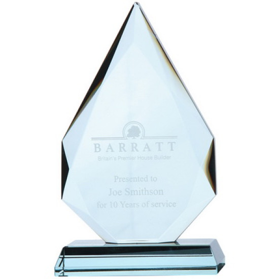 Jade Glass Facetted Diamond Peak Award