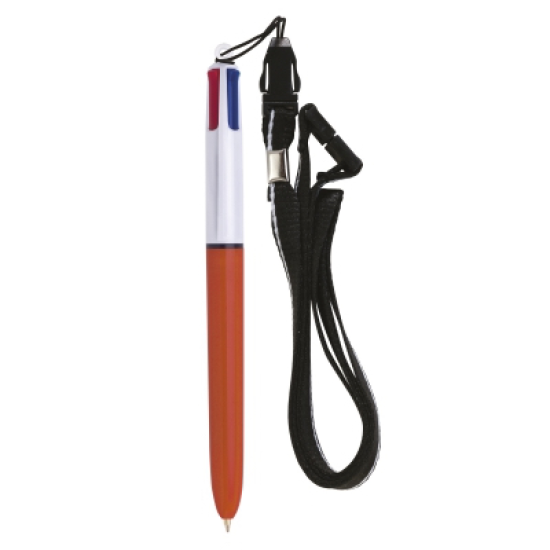 BIC® 4 Colours Fine Pen + Lanyard