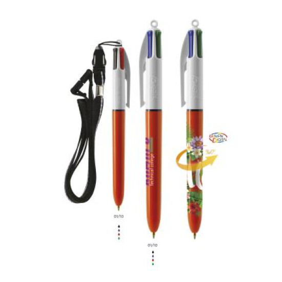 BIC® 4 Colours Fine + Lanyard Digital
