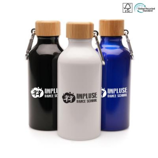 Aluminium and Bamboo Berkley 400ml Bottle