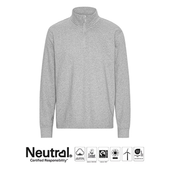 Neutral Fairtrade Organic Quarter Zip Sweatshirt