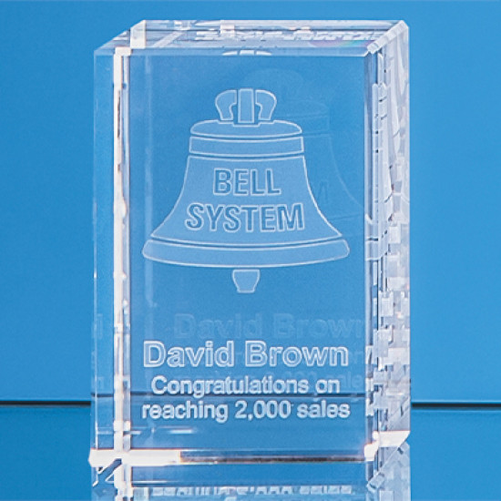 8cm x 5cm x 5cm Optical Crystal Rectangle