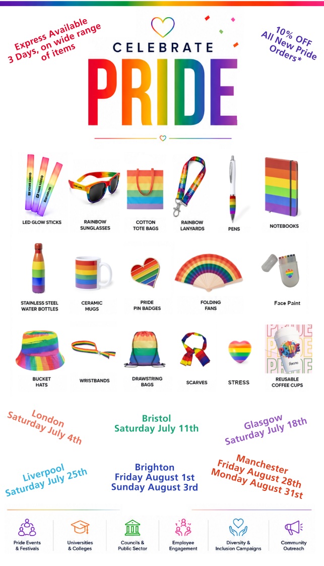 If you can not see the images please visit our blog www.impamark-promotional-merchandise.co.uk/blog/pride26